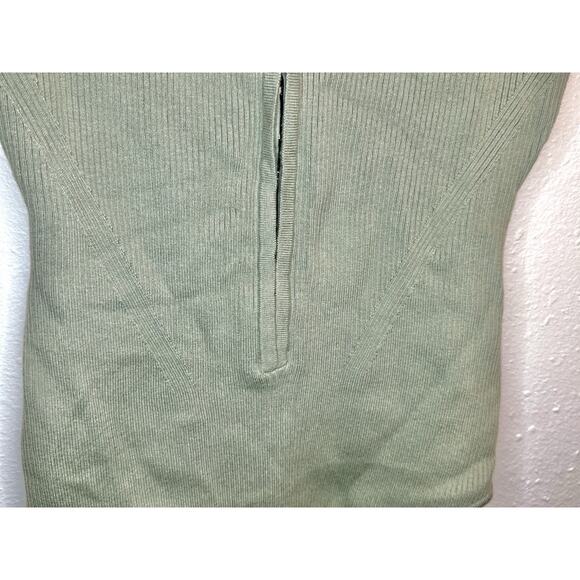 NWT Abercrombie Sage Green Ribbed Short Sleeve Bodysuit Size XL - Picture 5 of 6